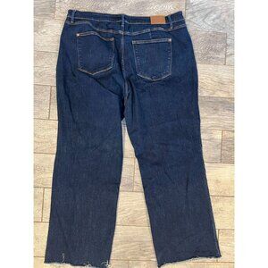 Judy Blue‎ Straight Fit Denim Jeans Plus size 24W 24 W Frayed Hem JB82512DK